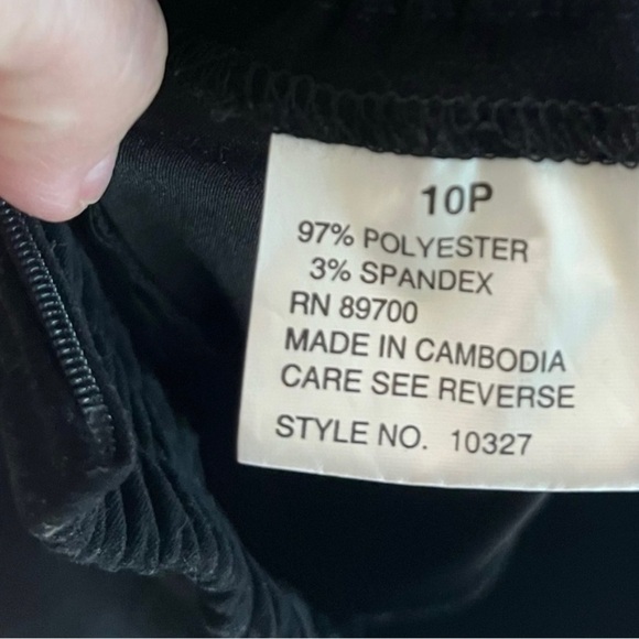 SUEDE Black flat front faux suede lined midi women's 10 Petite skirt event party - Picture 6 of 12